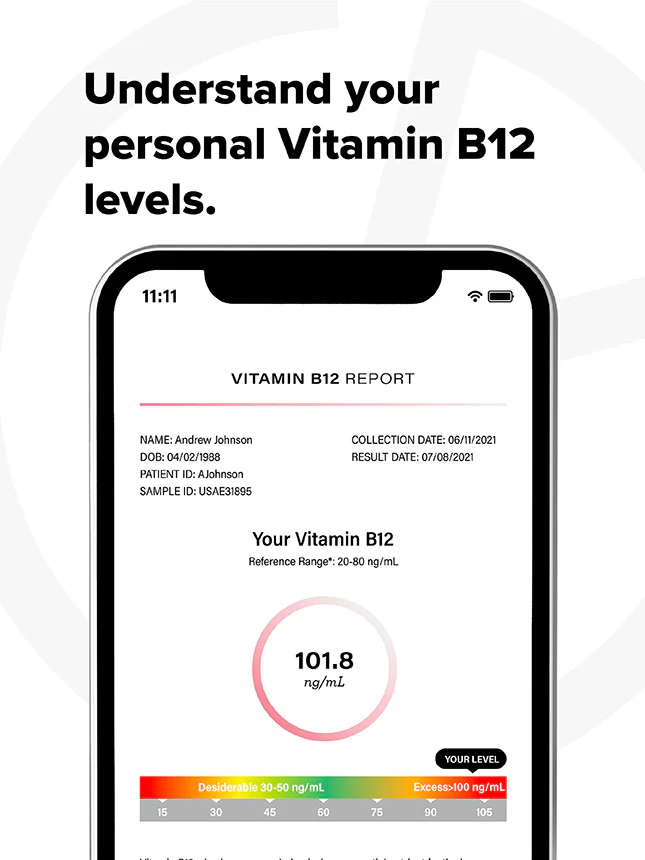 At-Home Vitamin B12 Status Marker Test Kit - Image 3